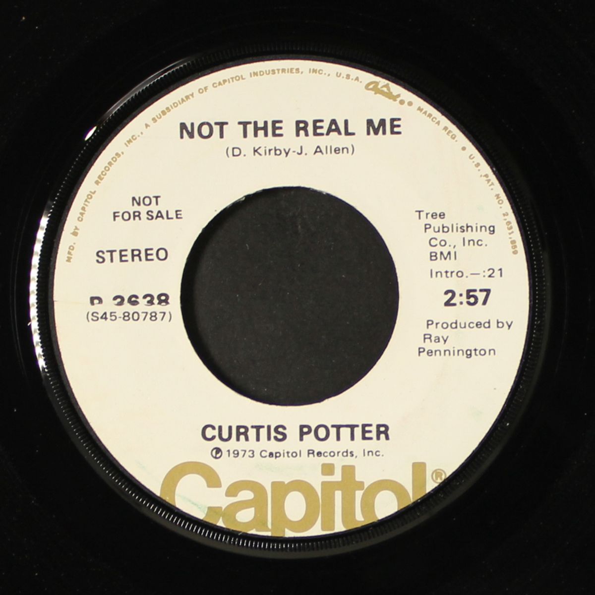 oklahoma sunshine / not the real me by CURTIS POTTER
