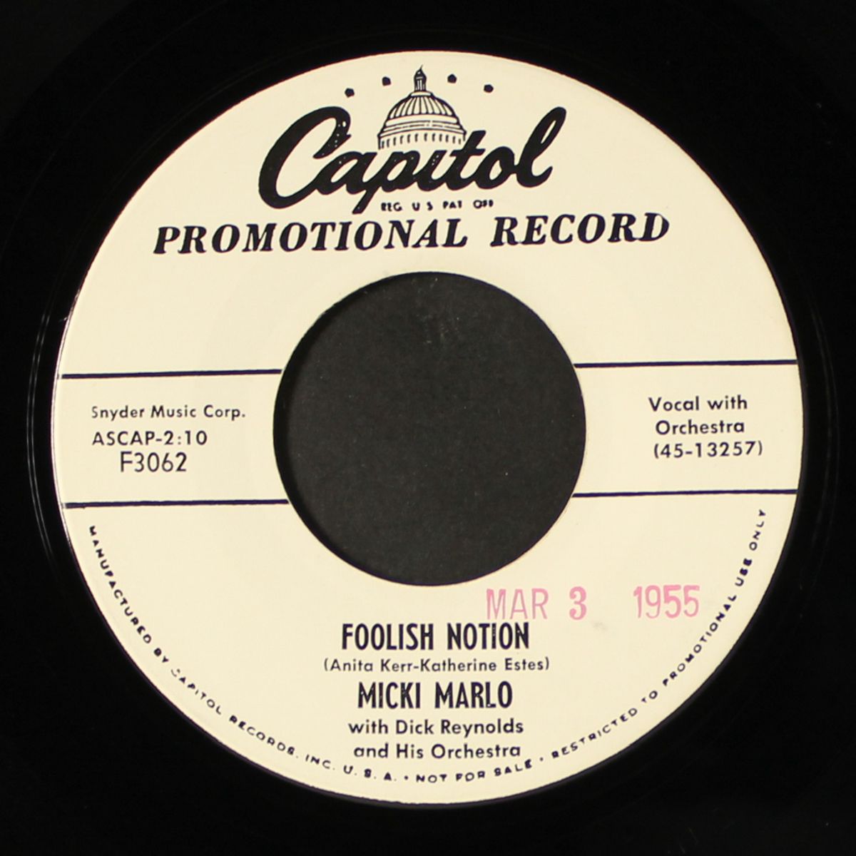 foolish notion / prize of gold by MICKI MARLO