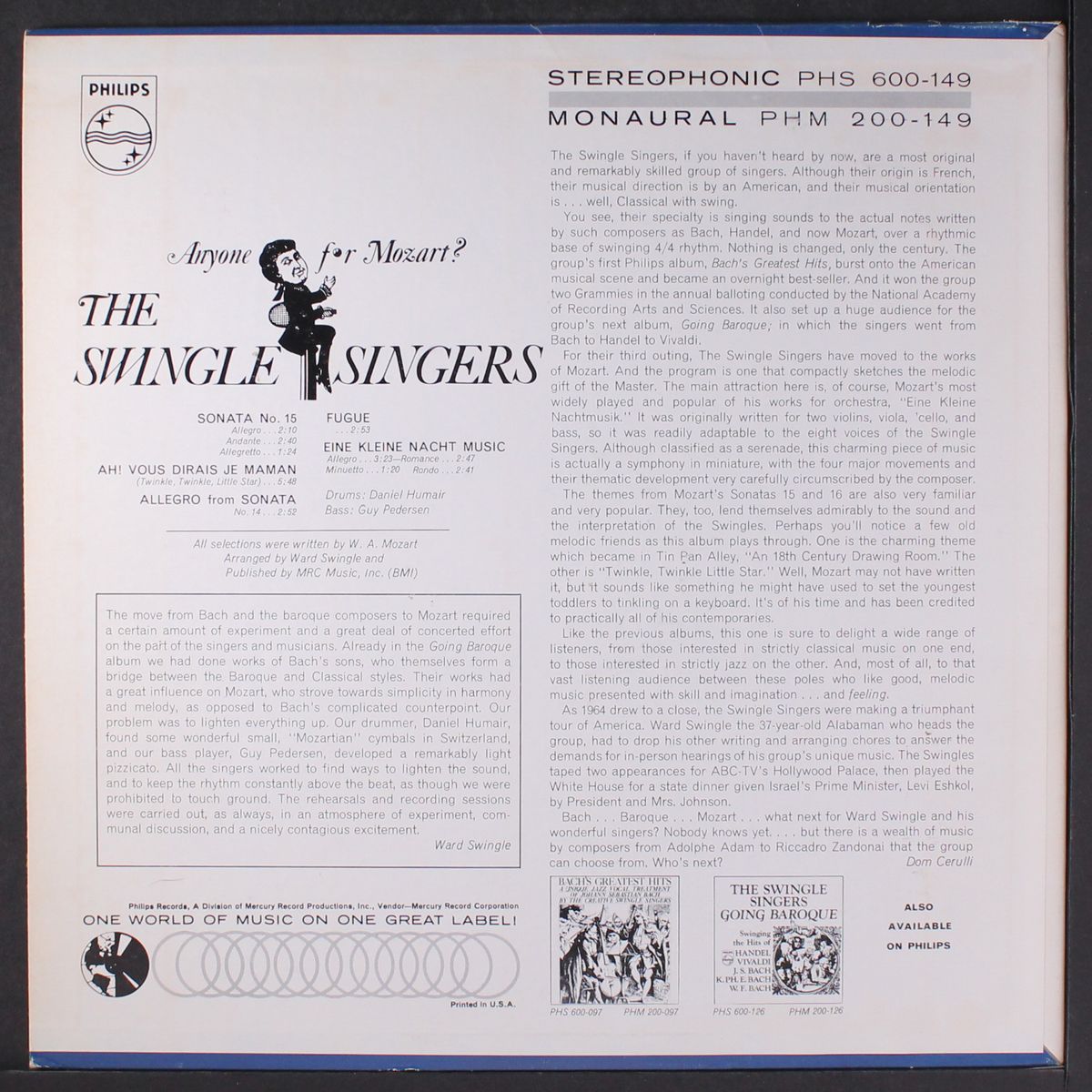 anyone for mozart? by SWINGLE SINGERS