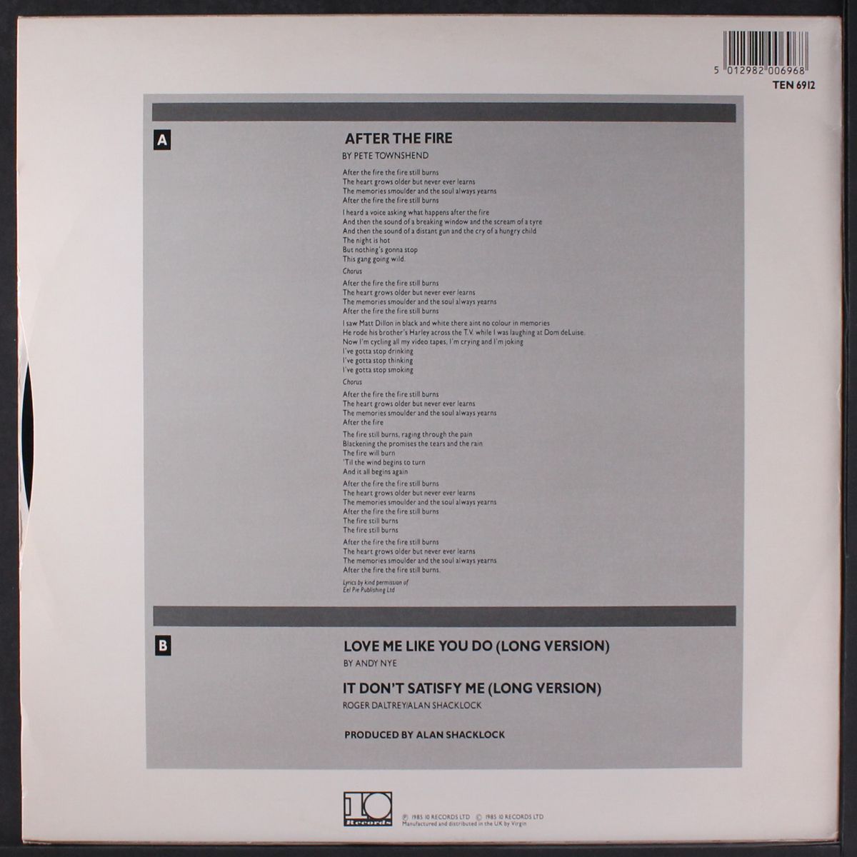 after the fire +2 by ROGER DALTREY