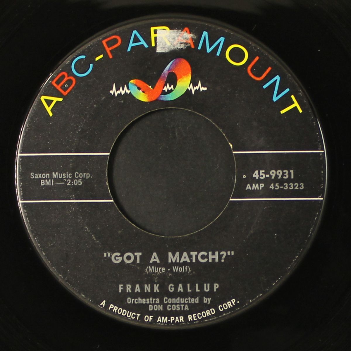 got a match / i beg your pardon by FRANK GALLUP
