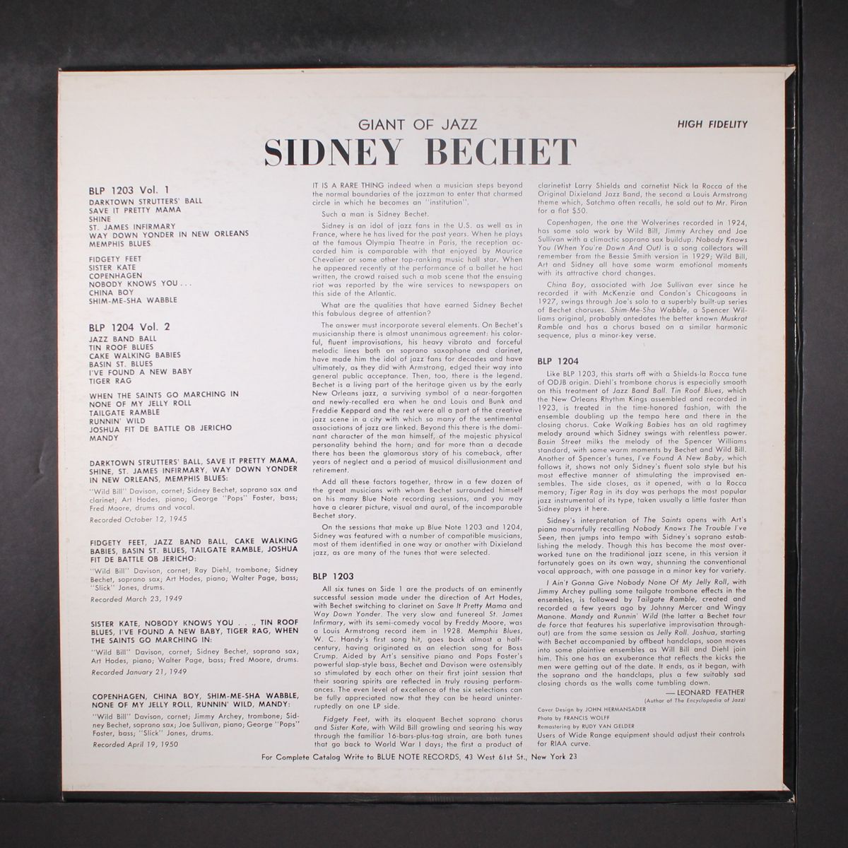 giant of jazz, vol. 1 by SIDNEY BECHET