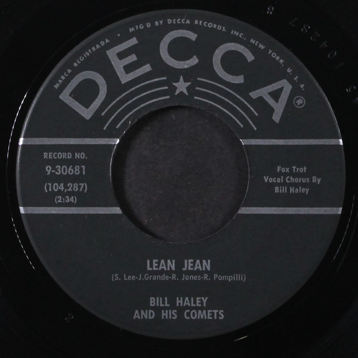 lean jean / don't nobody move by BILL HALEY & COMETS