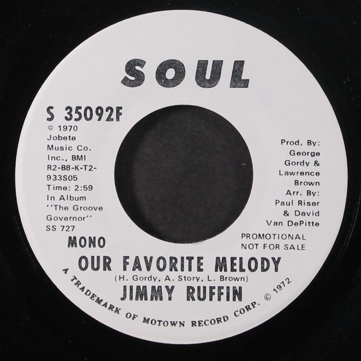 our favorite melody / mono by JIMMY RUFFIN