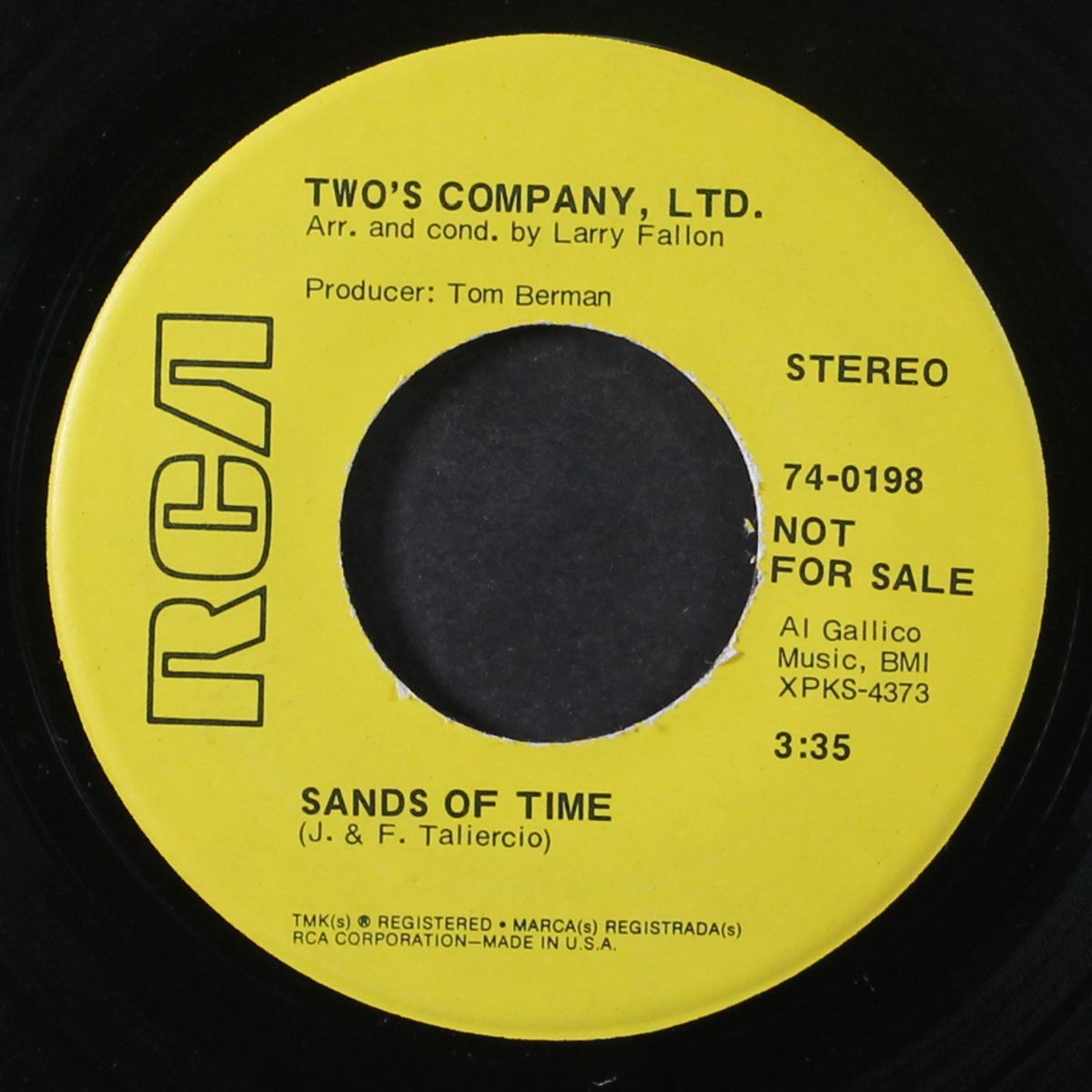 give her your loving / sands of time by TWO'S COMPANY LTD.