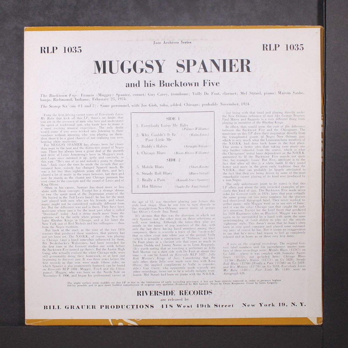 muggsy spanier & his bucktown five by MUGGSY SPANIER