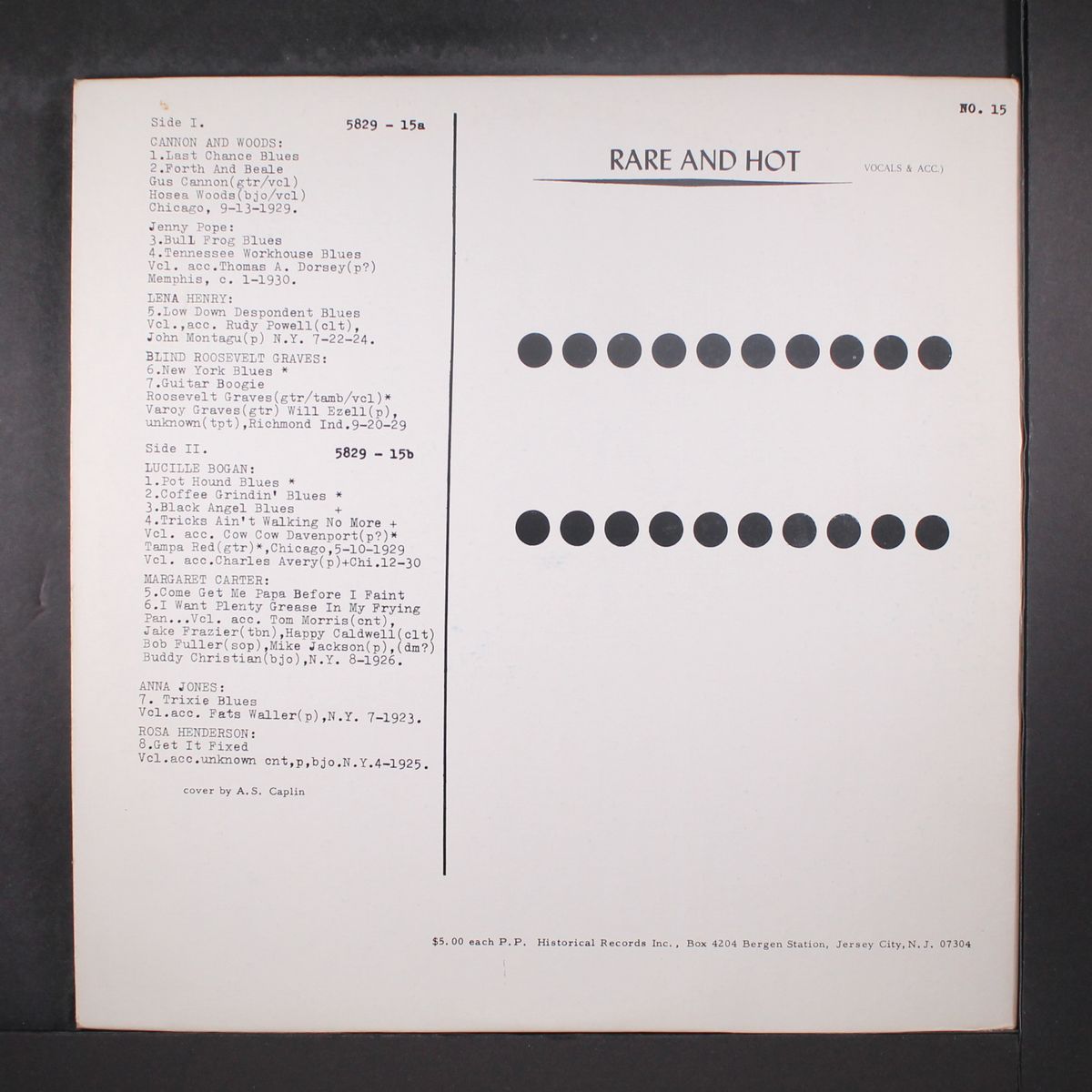 rare and hot ! 1923-1930 vocals with accompaniment by VARIOUS