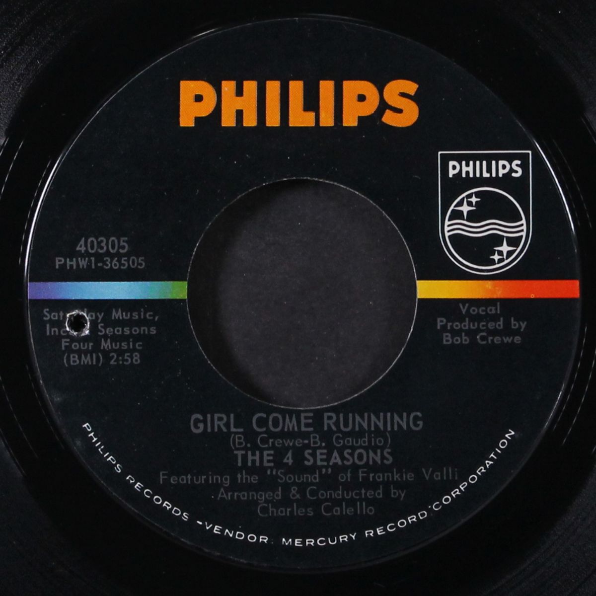 girl come running / cry myself to sleep by FOUR SEASONS