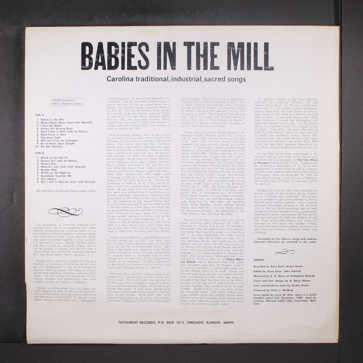 babies in the mill by DORSEY DIXON