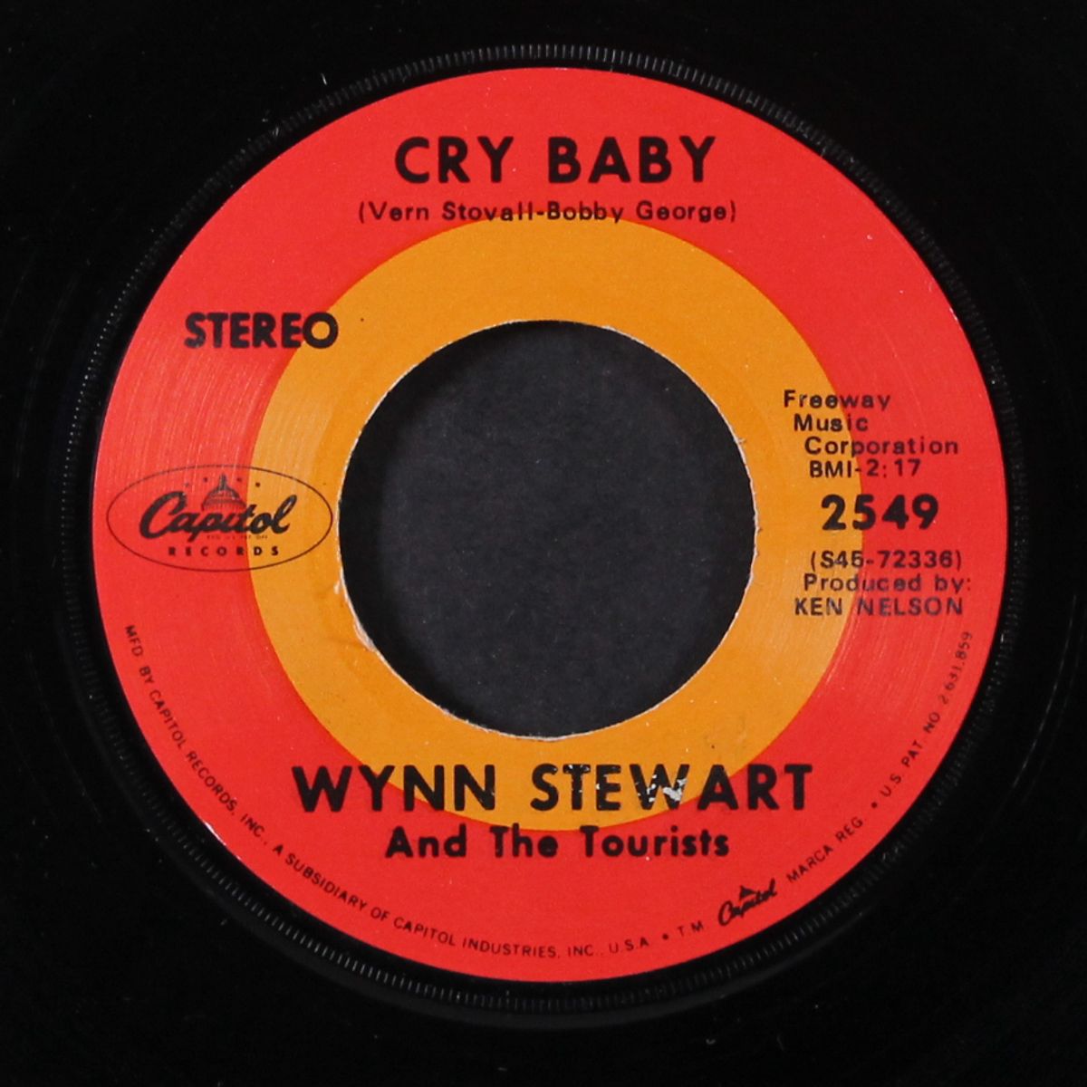 world-wide travelin' man / cry baby by WYNN STEWART