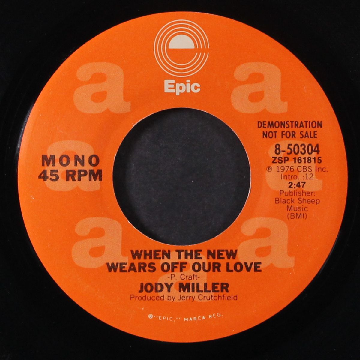 when the new wears off our love / mono by JODY MILLER