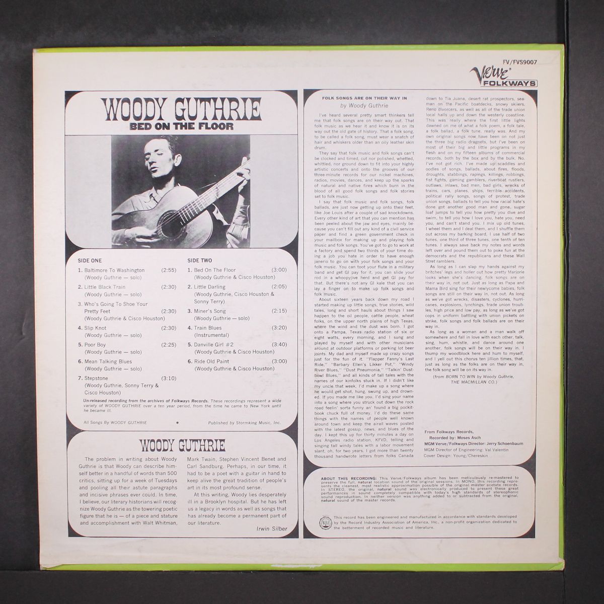 bed on the floor by WOODY GUTHRIE