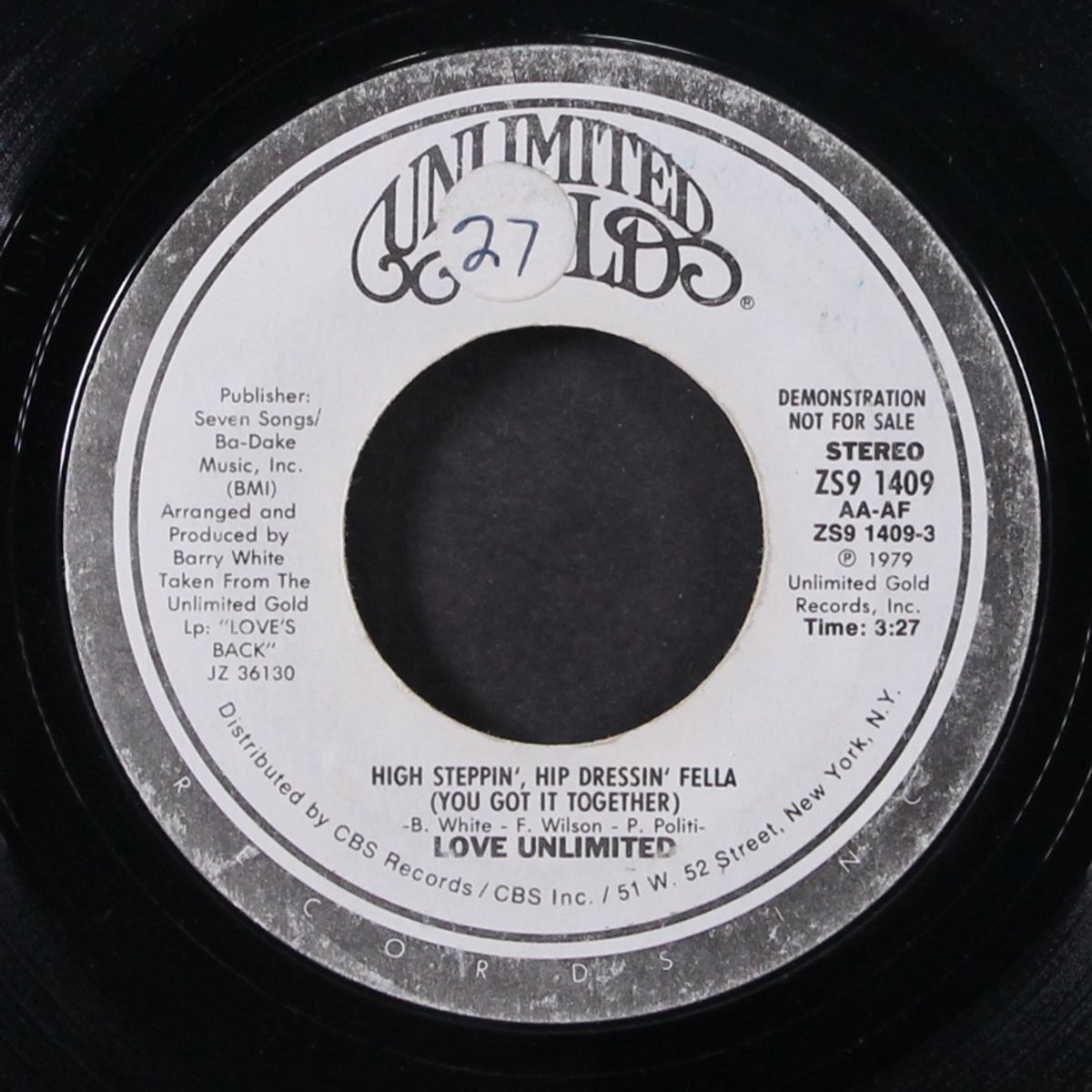 high steppin', hip dressin' fella / same by LOVE UNLIMITED