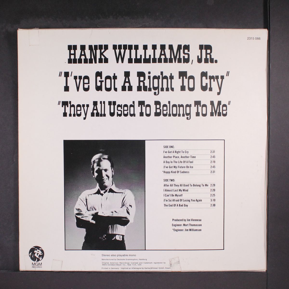 i've got a right to cry by HANK WILLIAMS, JR.