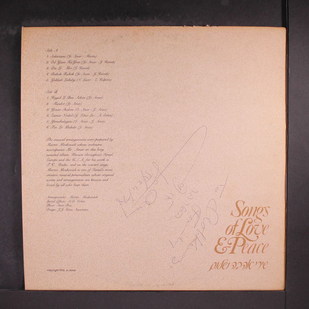 songs of love & peace by JO AMAR