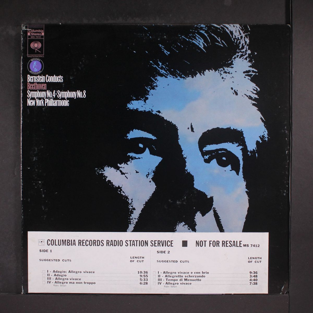beethoven symphony no. 4 & no. 8 by LEONARD BERNSTEIN