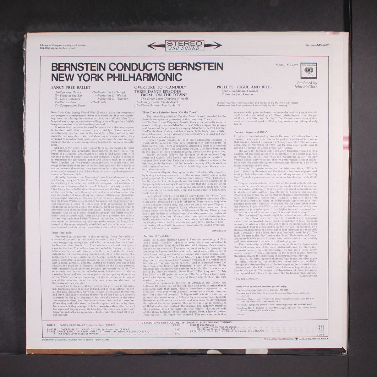 conducts bernstein by ELMER BERNSTEIN