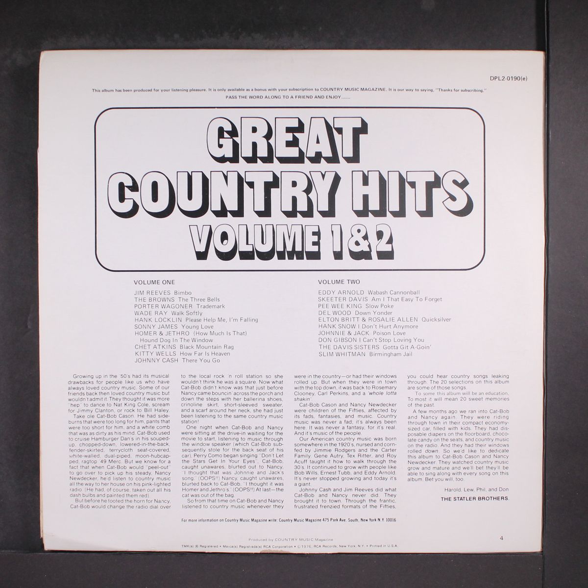 great country hits, vol. 1 & 2 by VARIOUS