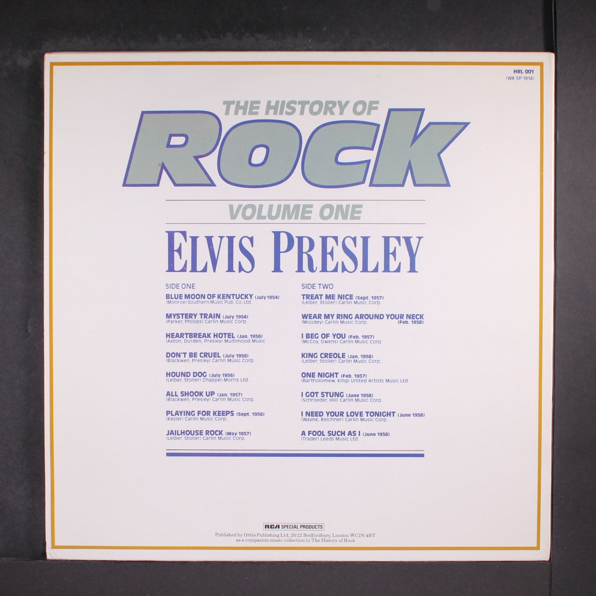 the history of rock, vol. 1 by ELVIS PRESLEY