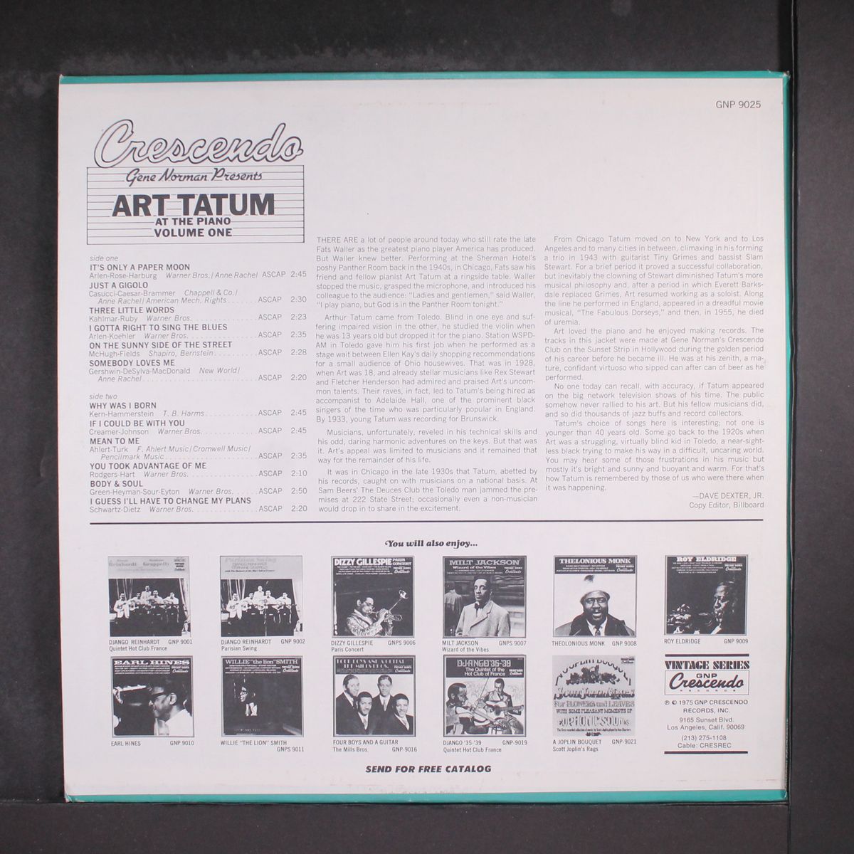 volume one by ART TATUM