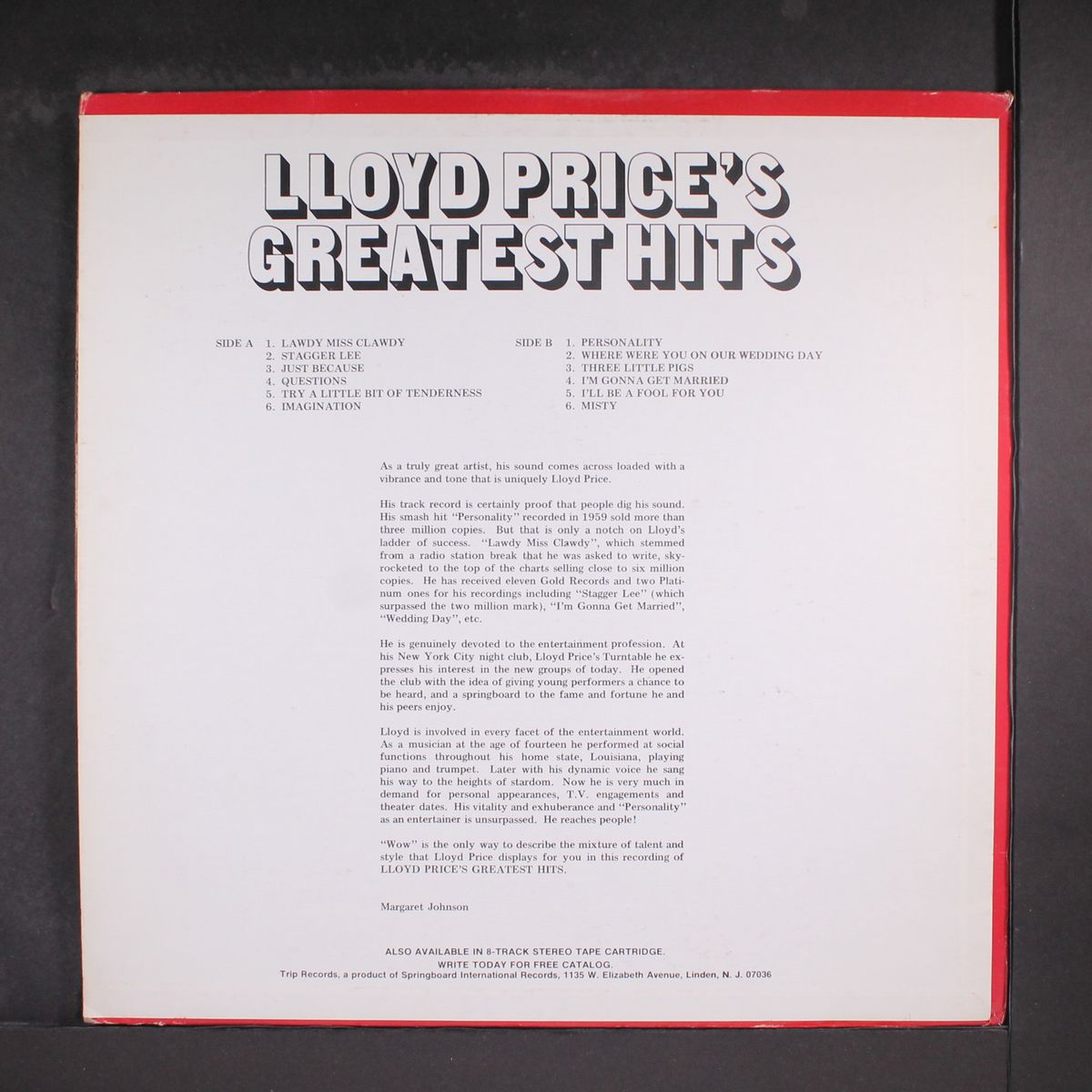 greatest hits by LLOYD PRICE