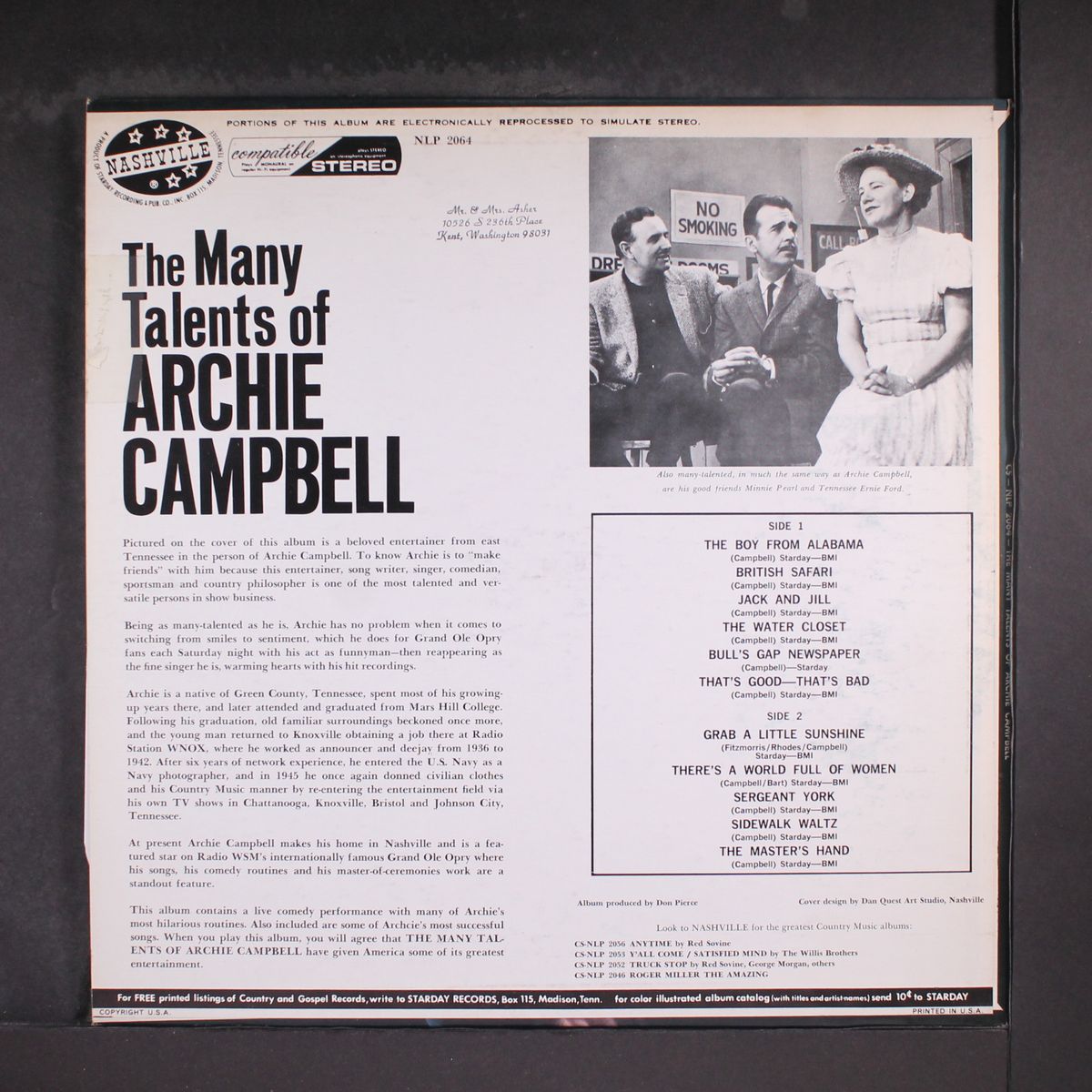 the many talents of by ARCHIE CAMPBELL