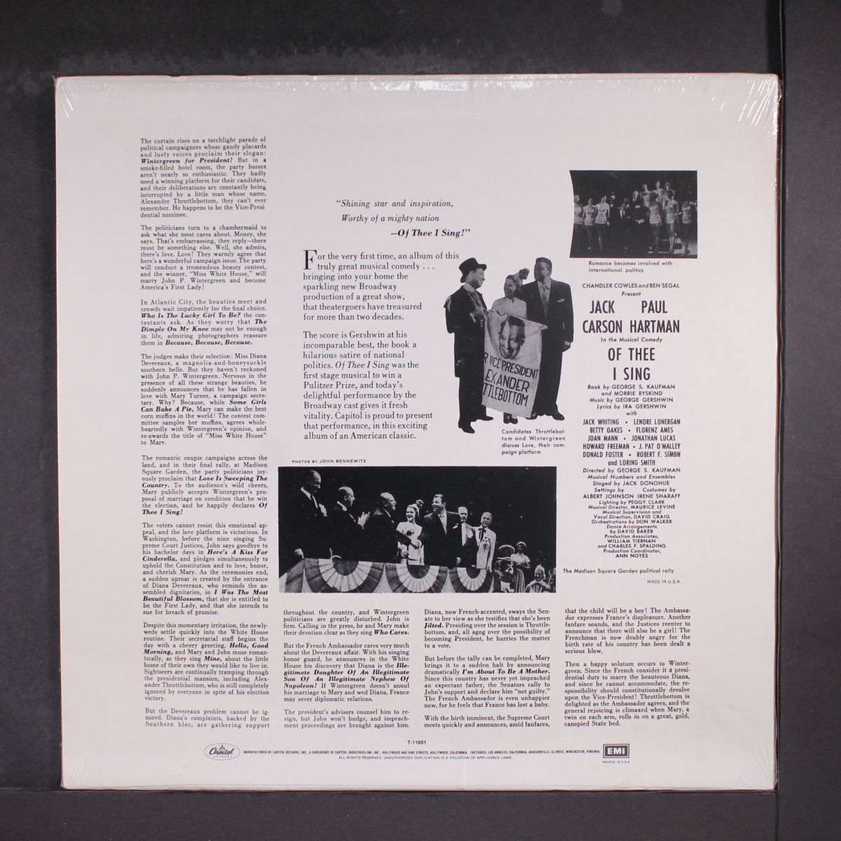 of thee i sing by ORIGINAL CAST