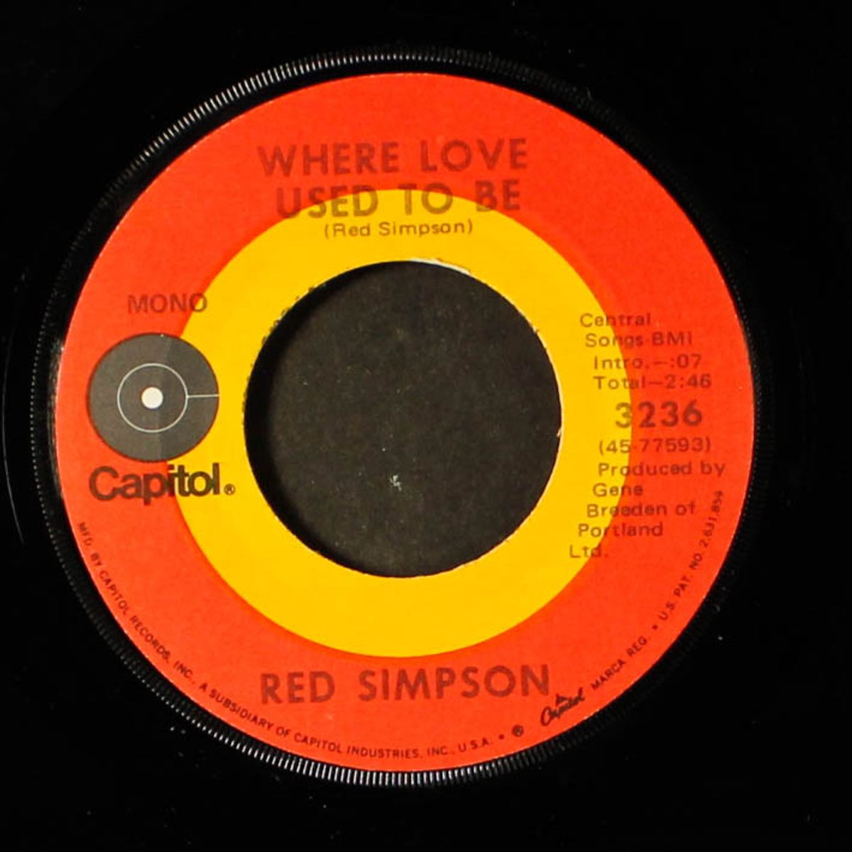 i'm a truck / where love used to be by RED SIMPSON