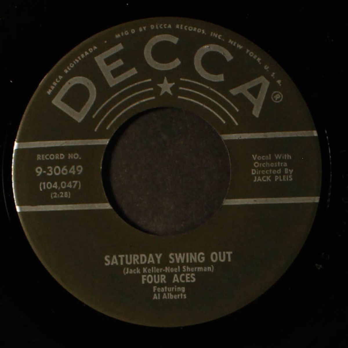 saturday swing out / take my heart by FOUR ACES