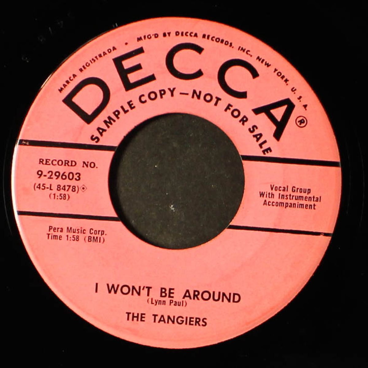 tabarin / i won't be around by TANGIERS