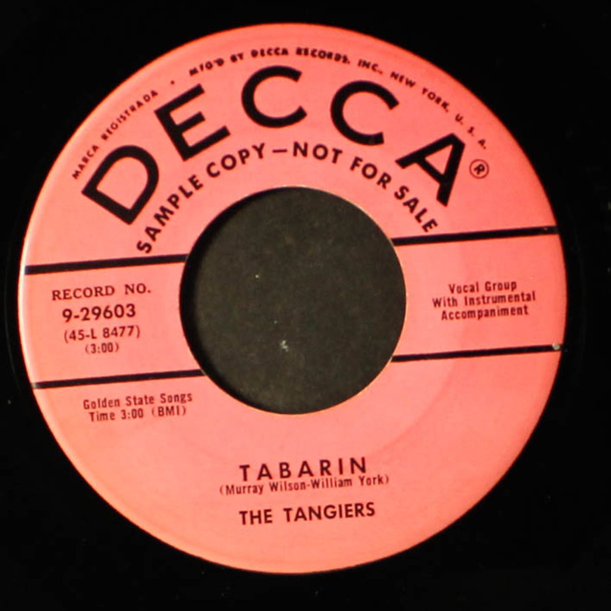 tabarin / i won't be around by TANGIERS
