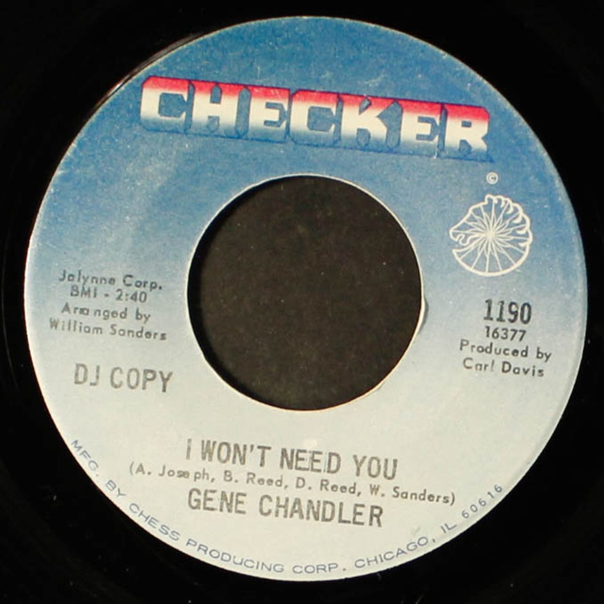 no peace, no satisfaction / i won't need you by GENE CHANDLER