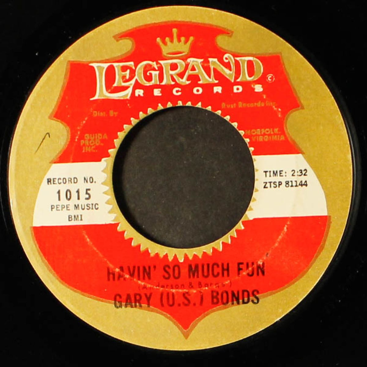 dear lady twist / havin' so much fun by GARY 'U.S.' BONDS