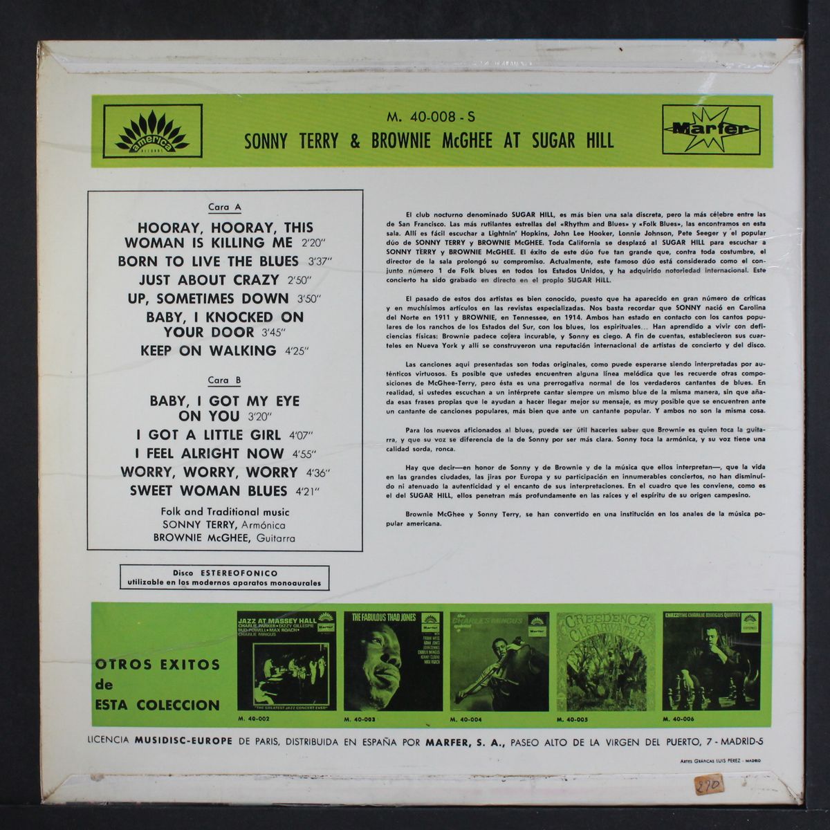 at sugar hill by SONNY TERRY & BROWNIE MCGHEE