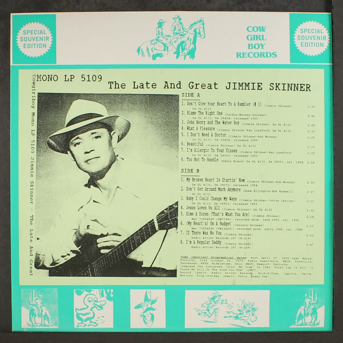the late and great by JIMMIE SKINNER