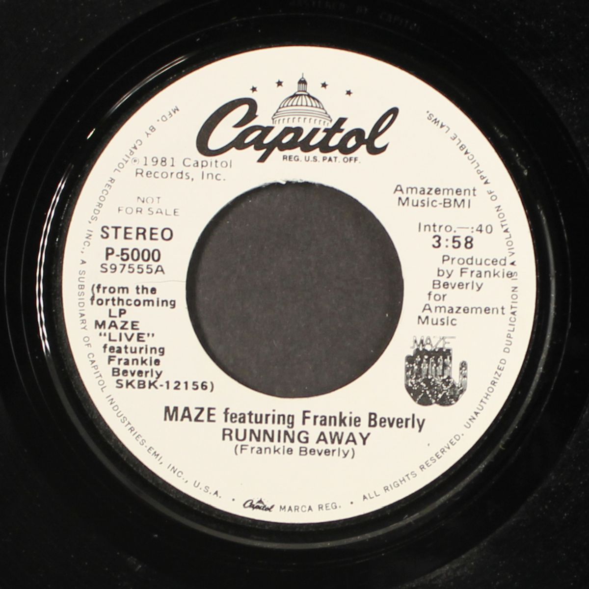 running away / same by MAZE W/ FRANKIE BEVERLY