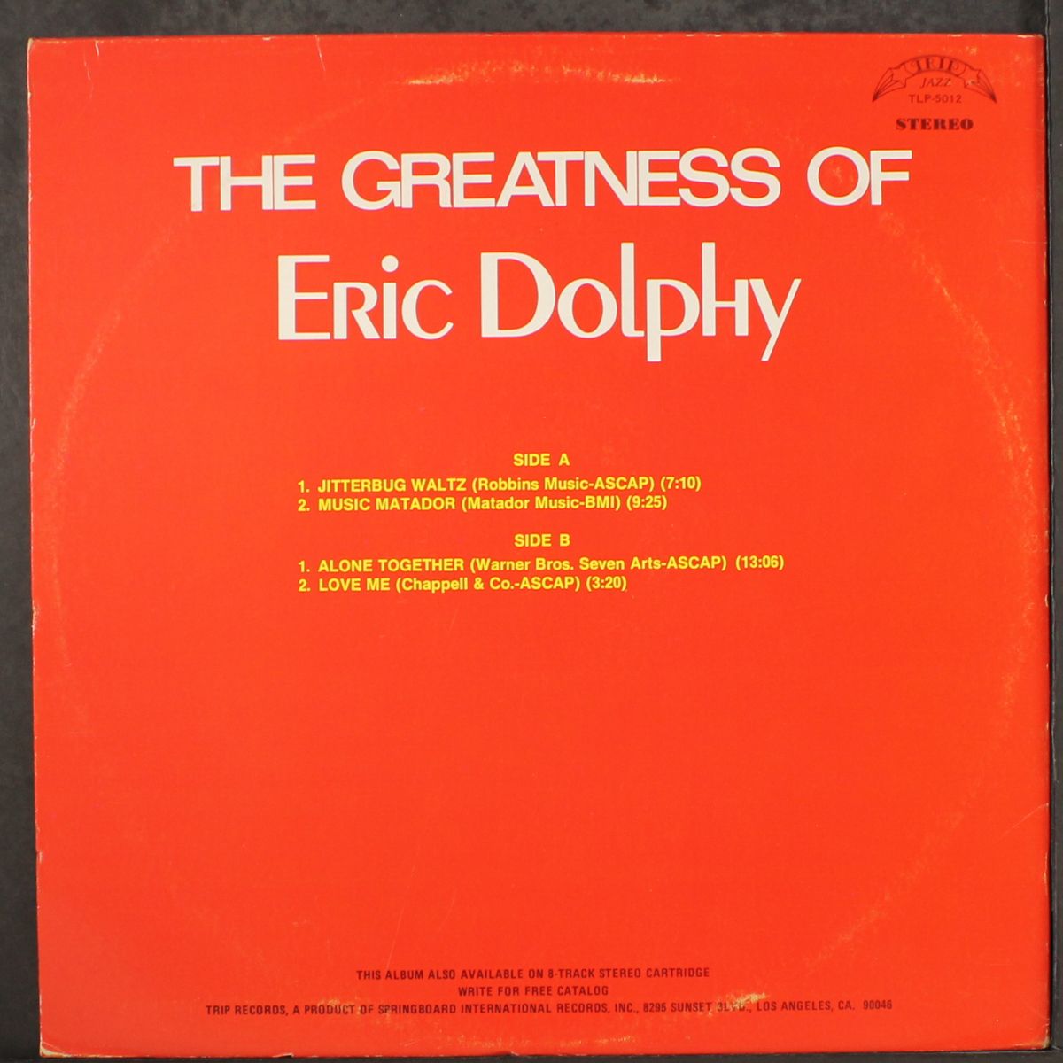 the greatness of by ERIC DOLPHY