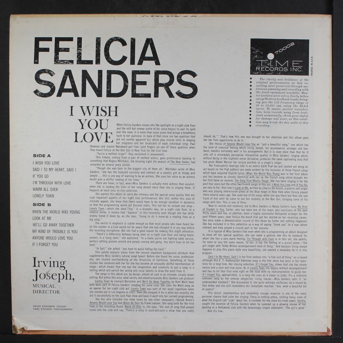 i wish you love by FELICIA SANDERS
