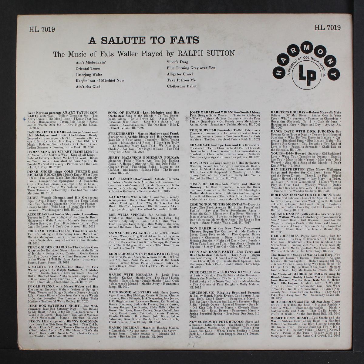 a salute to fats by RALPH SUTTON
