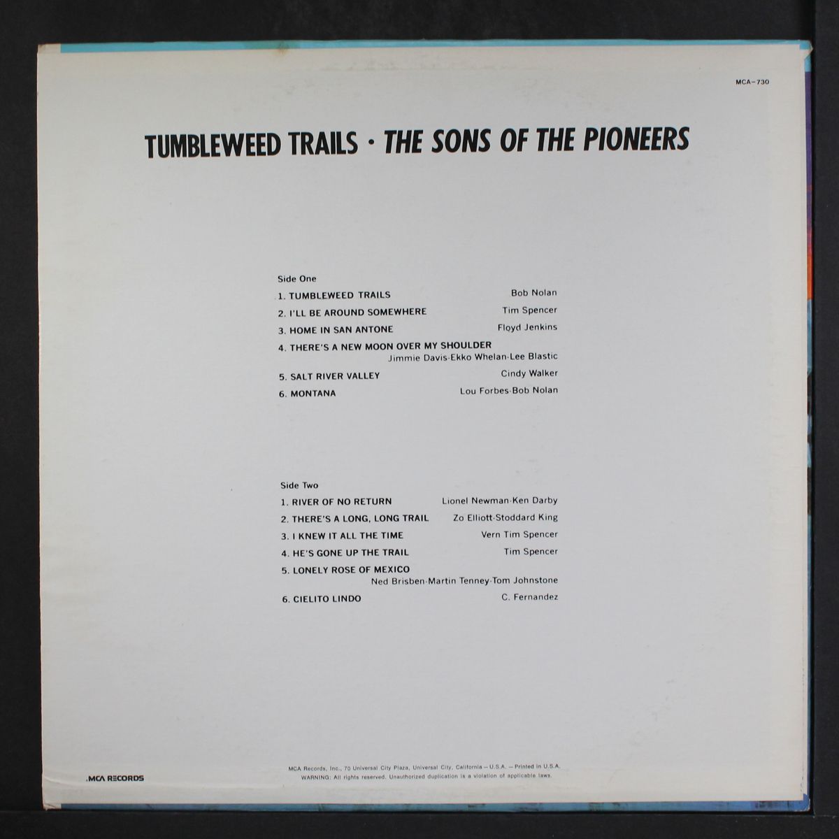 tumbleweed trails by SONS OF THE PIONEERS