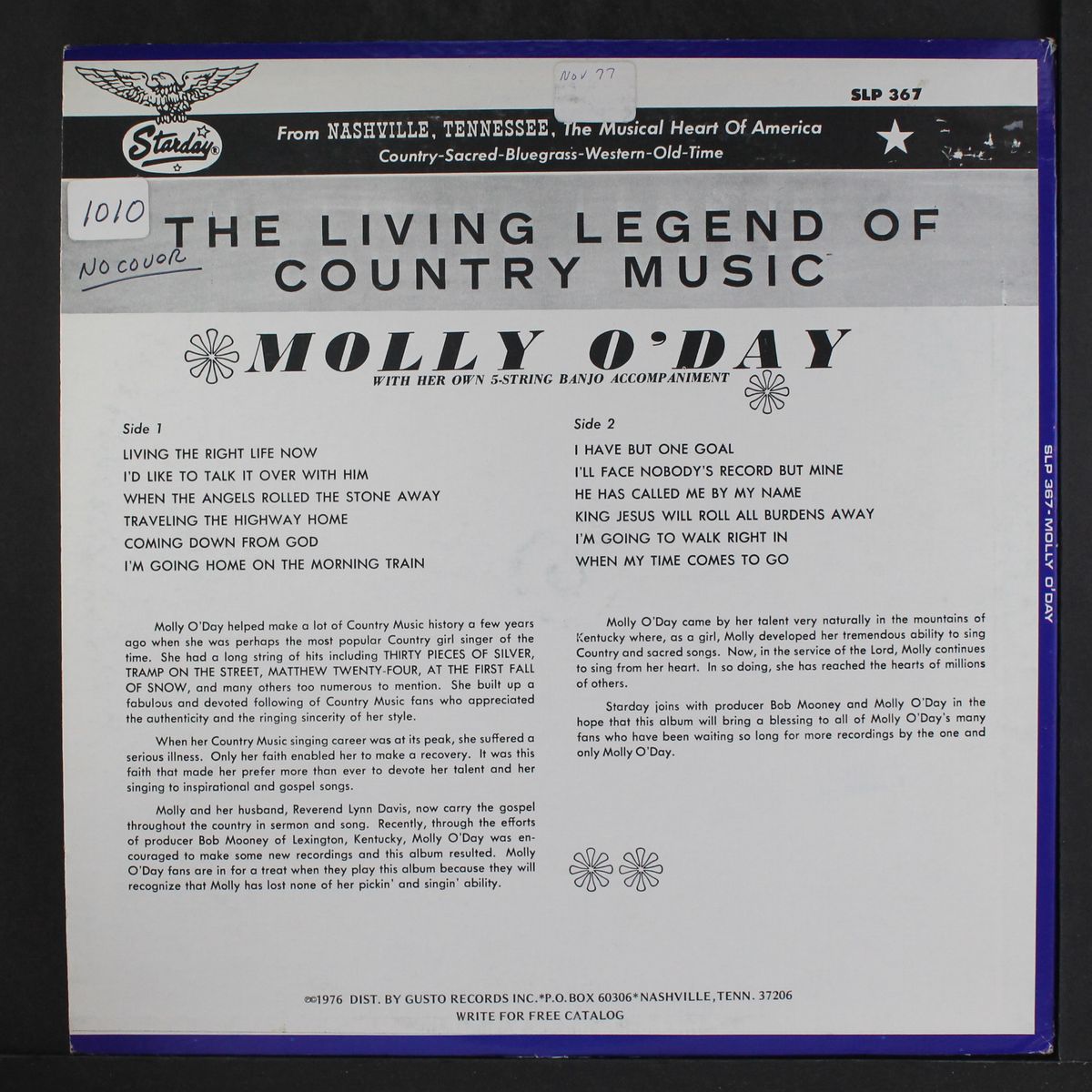 the living legend of country music by MOLLY O'DAY