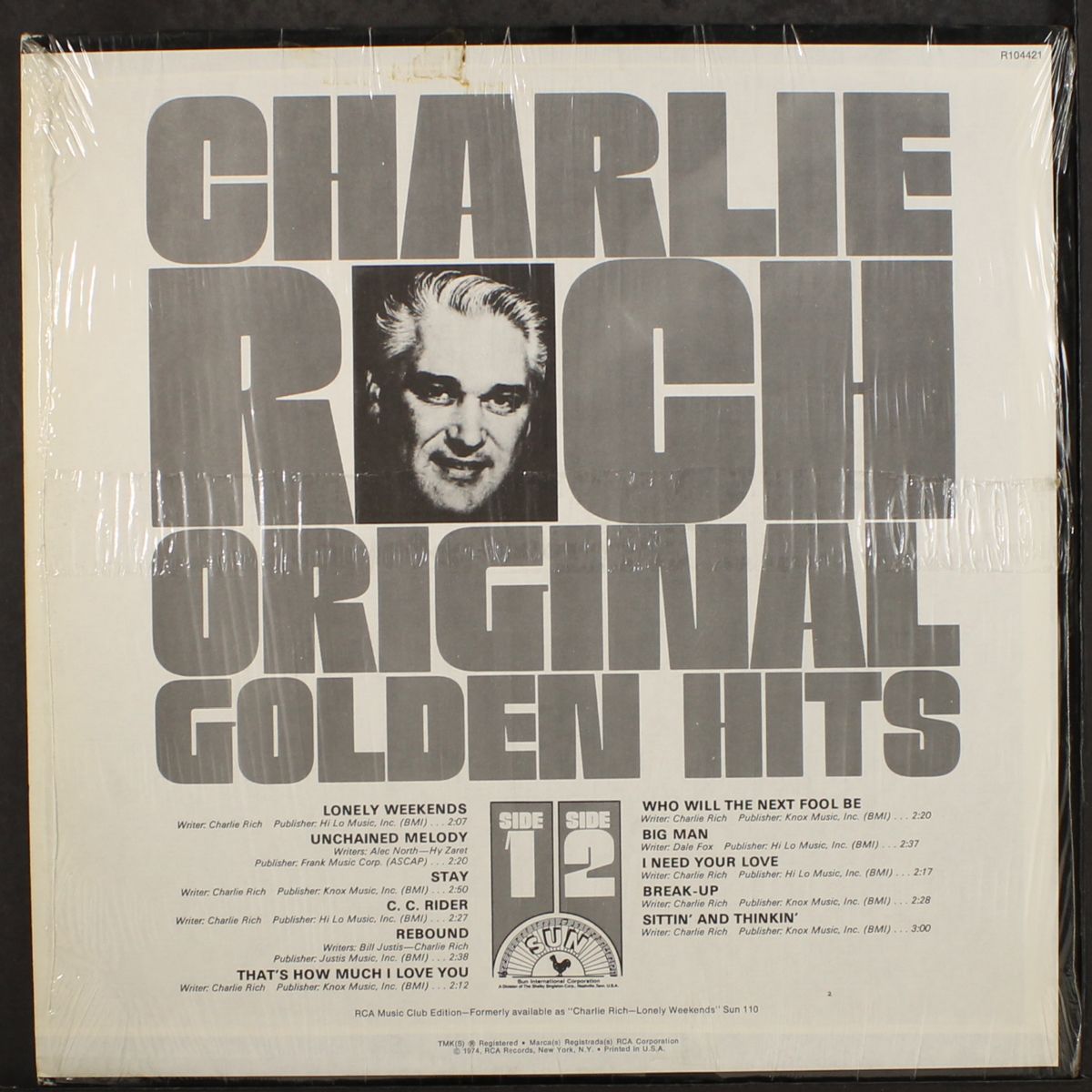 original golden hits by CHARLIE RICH