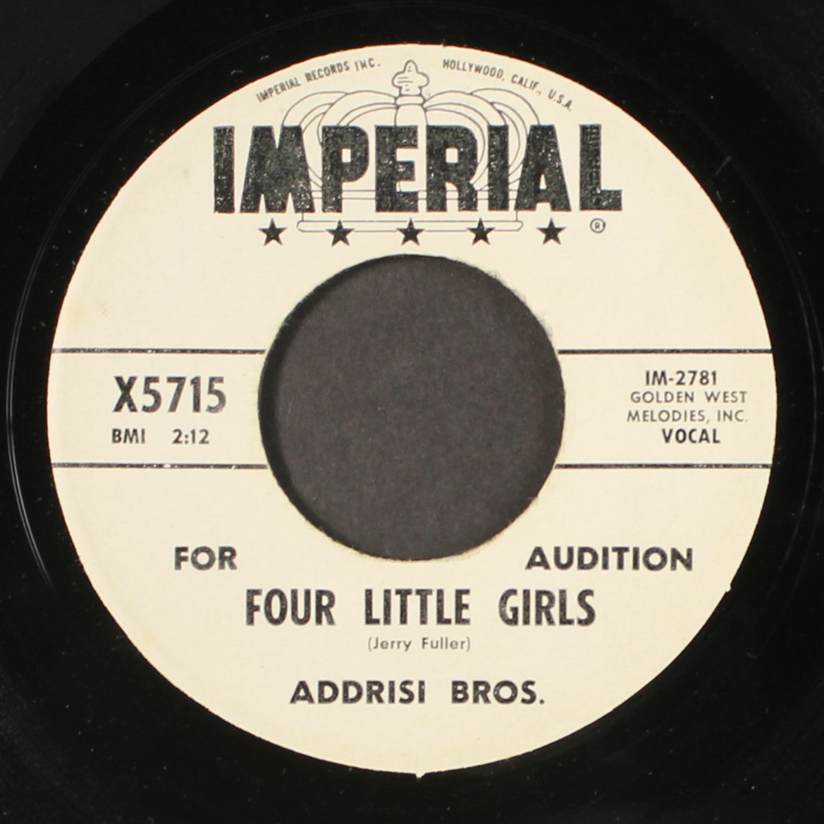 what a night for love / four little girls by ADDRISI BROTHERS