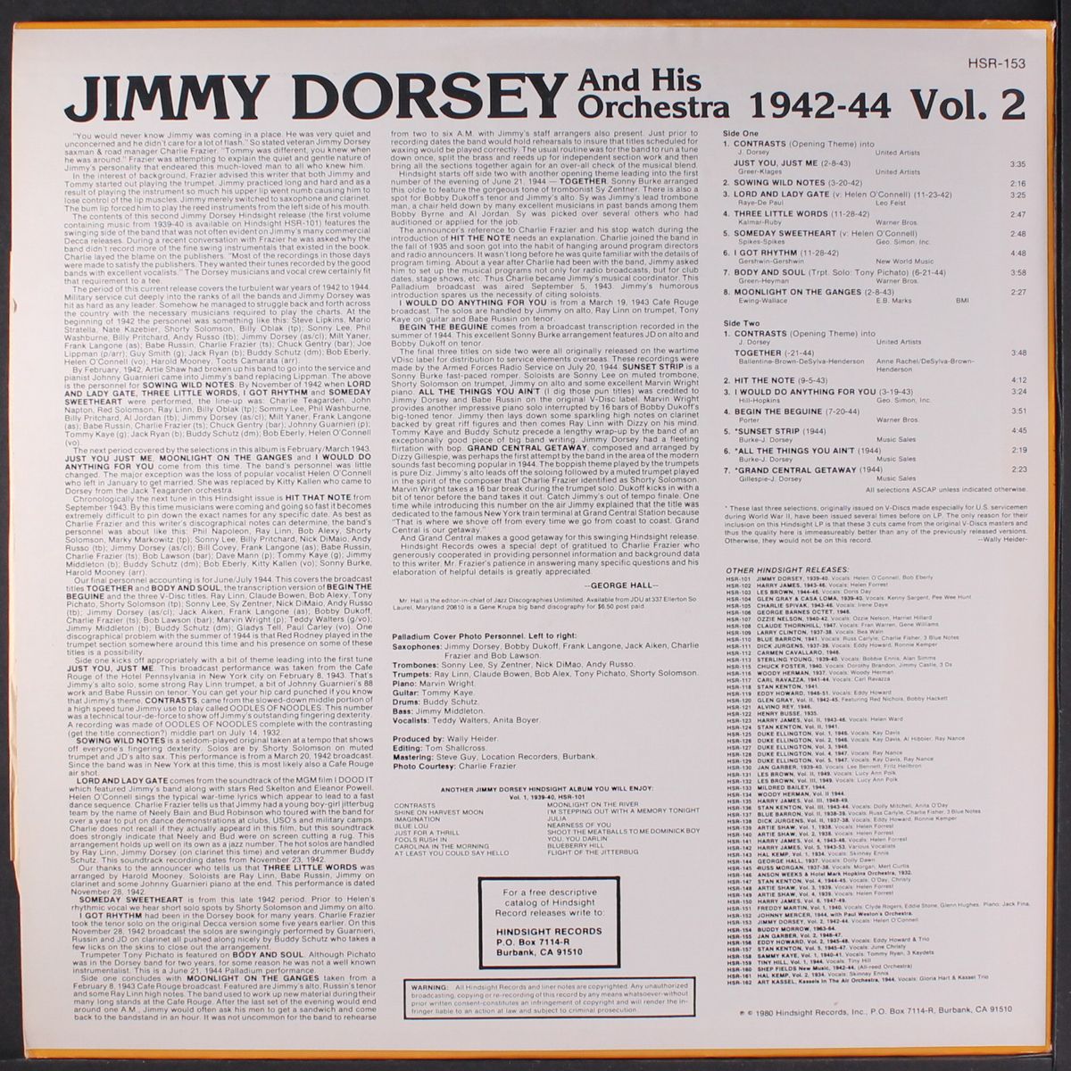 uncollected vol.2 1942-1944 by JIMMY DORSEY