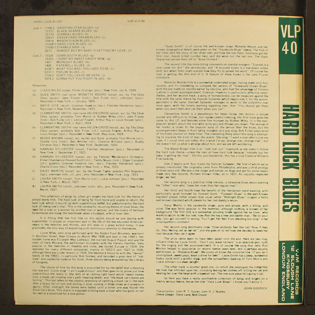 hard luck blues by VARIOUS