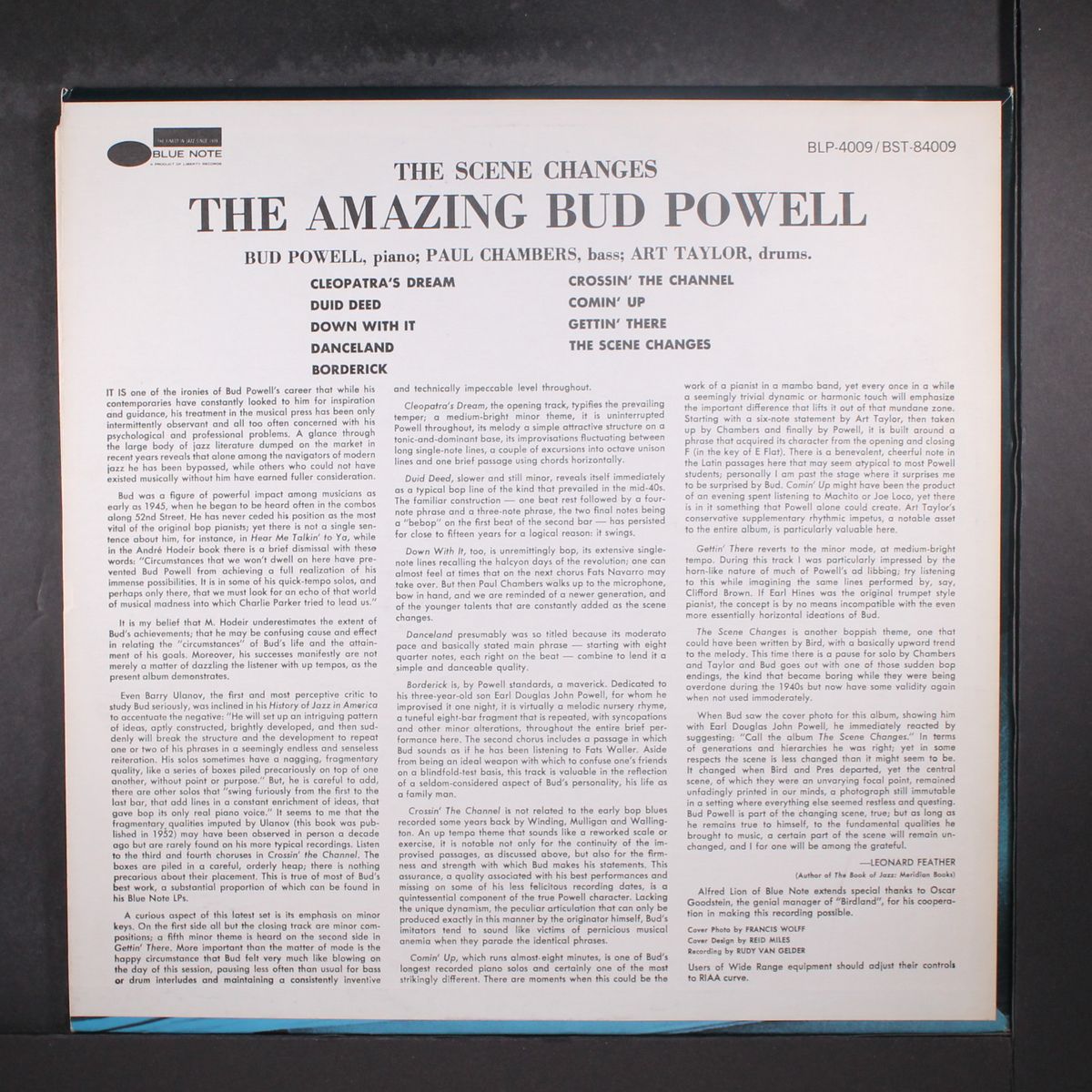 the scene changes by BUD POWELL