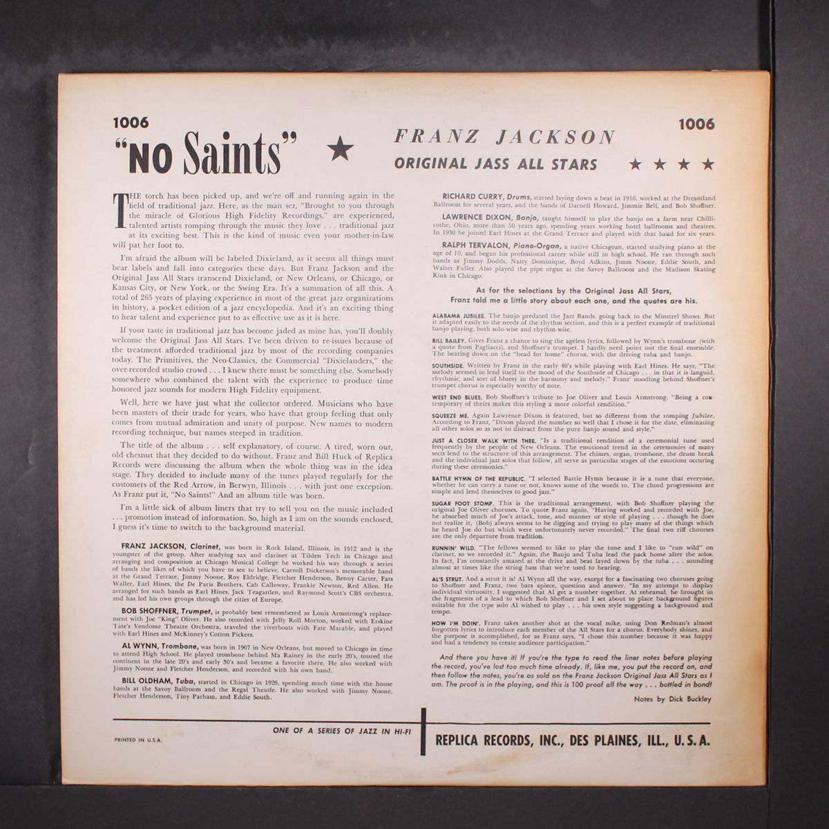 no saints by FRANZ JACKSON