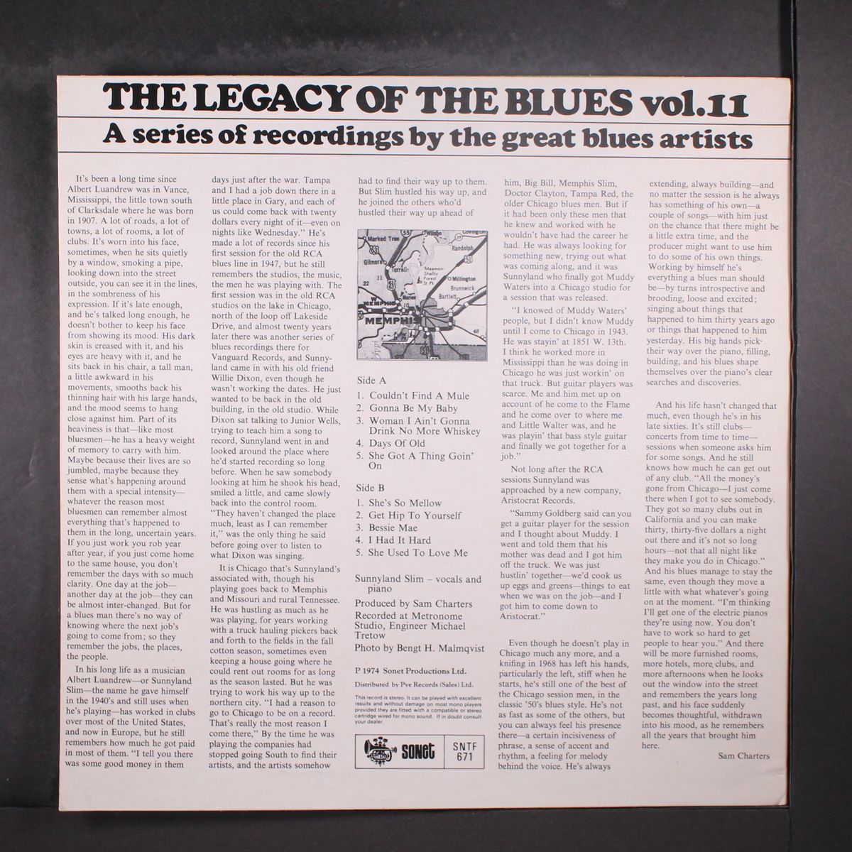 the legacy of the blues vol. 11 by SUNNYLAND SLIM