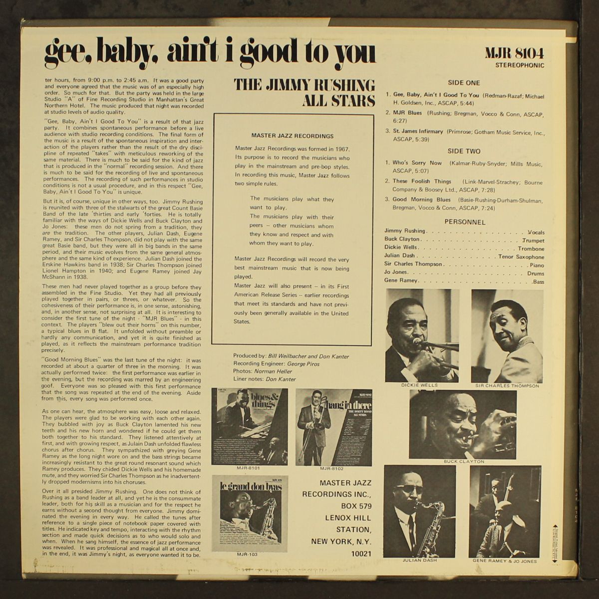 gee, baby ain't i good to you by JIMMY RUSHING