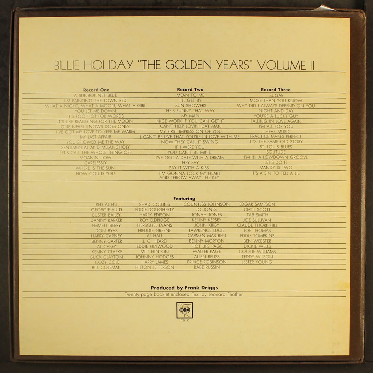 the golden years, vol. 2 by BILLIE HOLIDAY